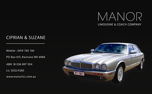 Design de Carte de Visite par Lx Design pour Manor - Limousine & Coach Company | Design : #1493266