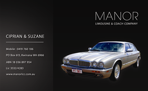 Design de Carte de Visite par Lx Design pour Manor - Limousine & Coach Company | Design : #1493273