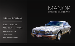 Design de Carte de Visite par Lx Design pour Manor - Limousine & Coach Company | Design : #1493276