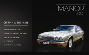 Business Card Design by Lx Design for Manor - Limousine & Coach Company | Design: #1523301