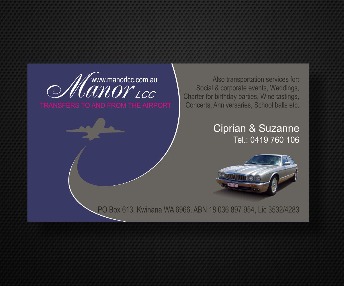 Design de Carte de Visite par Maestroto pour Manor - Limousine & Coach Company | Design #1454169