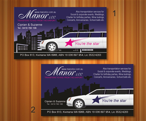 Business Card Design by Maestroto for Manor - Limousine & Coach Company | Design #1469273