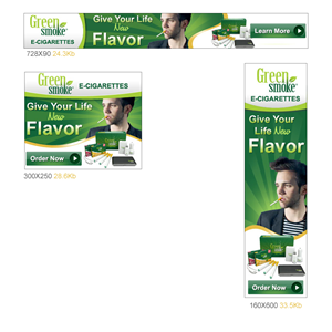 Banner Ad Design by DesignXyz for Green Smoke Inc | Design: #1459189