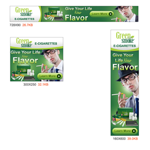 Banner Ad Design by DesignXyz for Green Smoke Inc | Design: #1459195