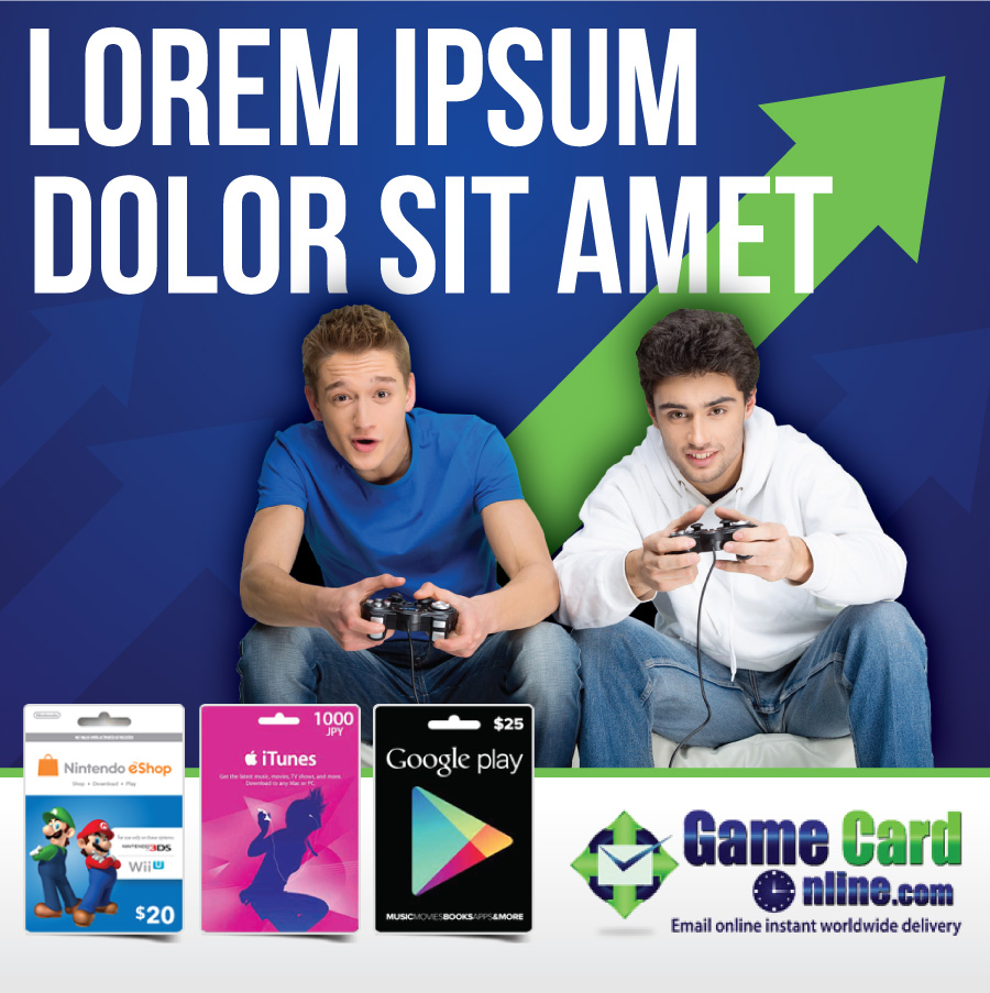 Diseño De Banner Publicitario por JCR para gamecardonline eshop lnc. | Diseño #5161417
