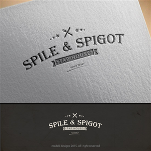 Spile & Spigot (Pub)  and BLUE DINER (Diner) | Diseño de Logo por Alex Martin