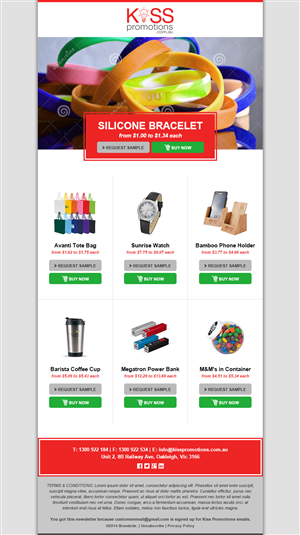 Kiss Promotions Email Marketing Template | Graphic Design by MIND