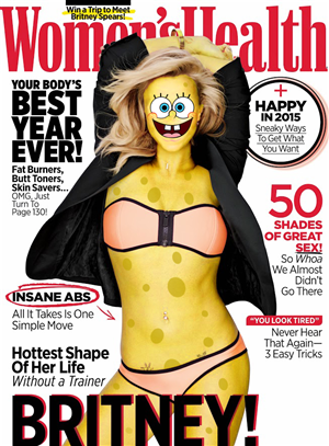 Photoshop other faces on Britney Spears' body in Women's Health magazine | Photoshop-Design von stevenphillips89