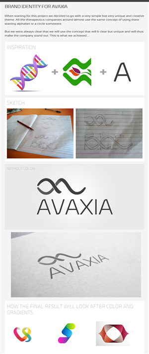 Avaxia Biologics (alternate versions can be presented without the 'biologics' for comparison) | Diseño de Logo por Parry PRK