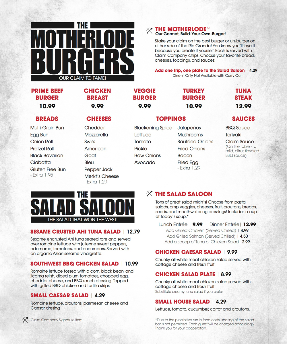 Menu Design by mstahl720 for The Claim Company | Design #1541588