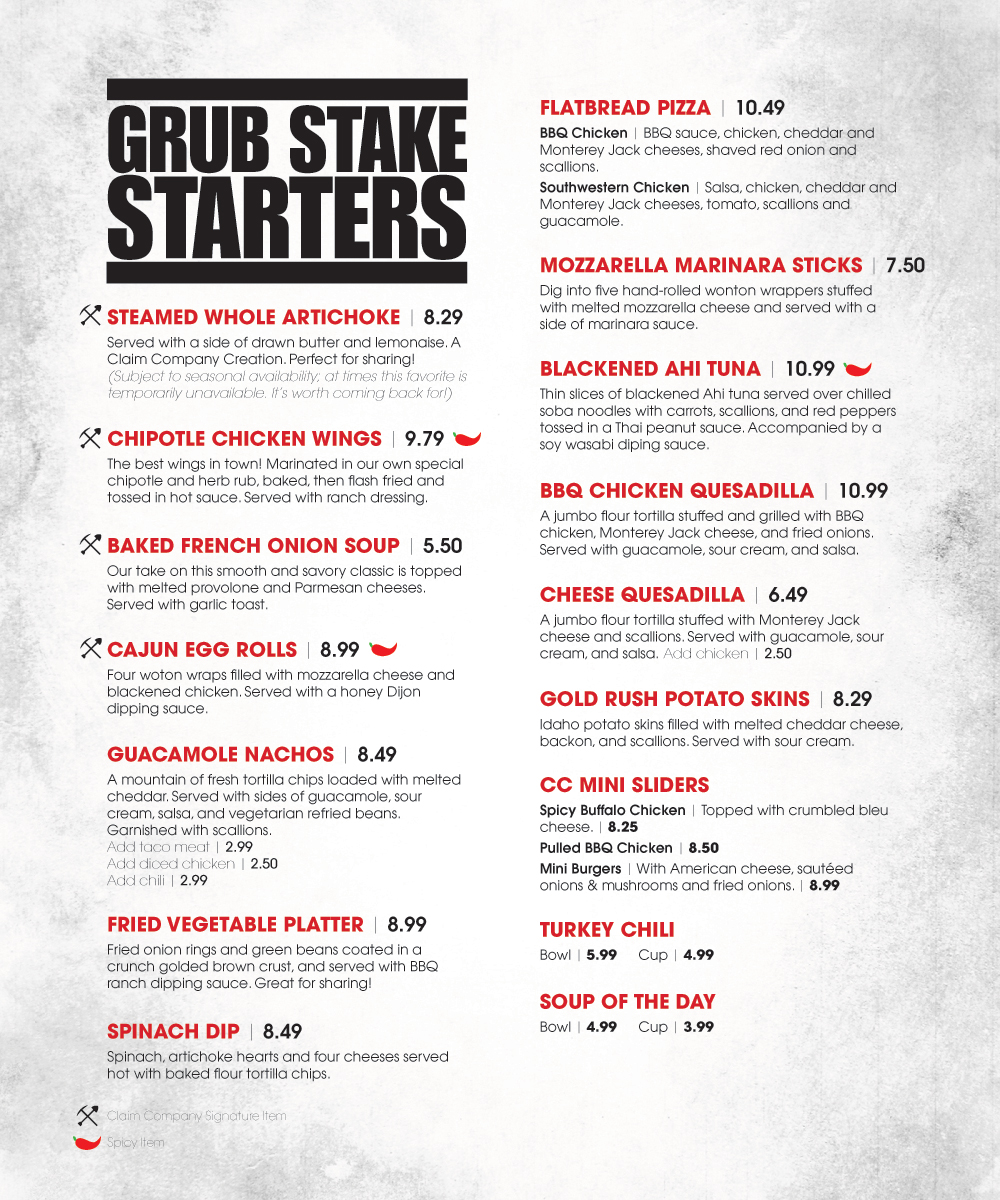 Menu Design by mstahl720 for The Claim Company | Design #1541600