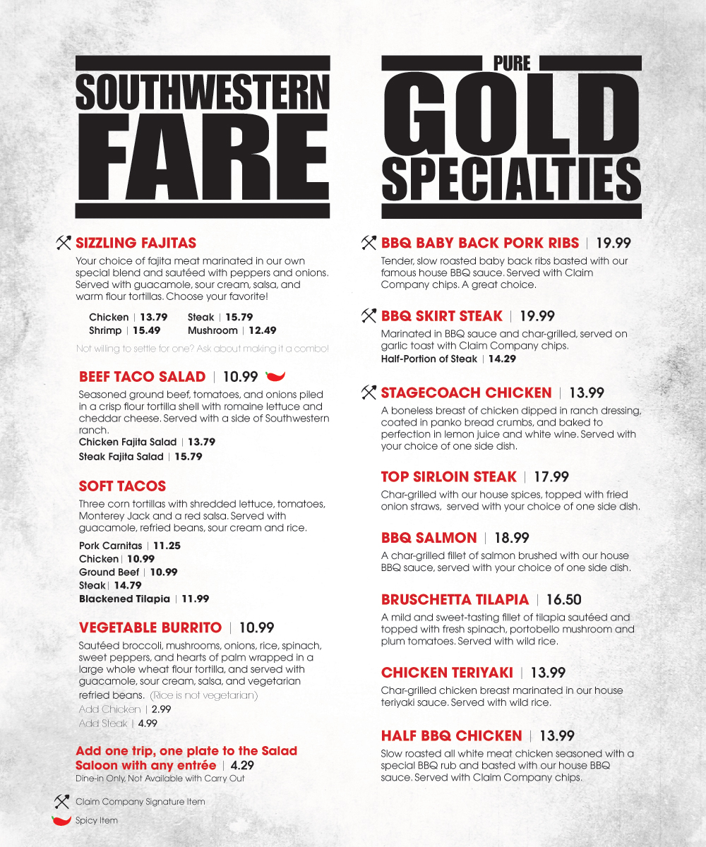 Menu Design by mstahl720 for The Claim Company | Design #1541856