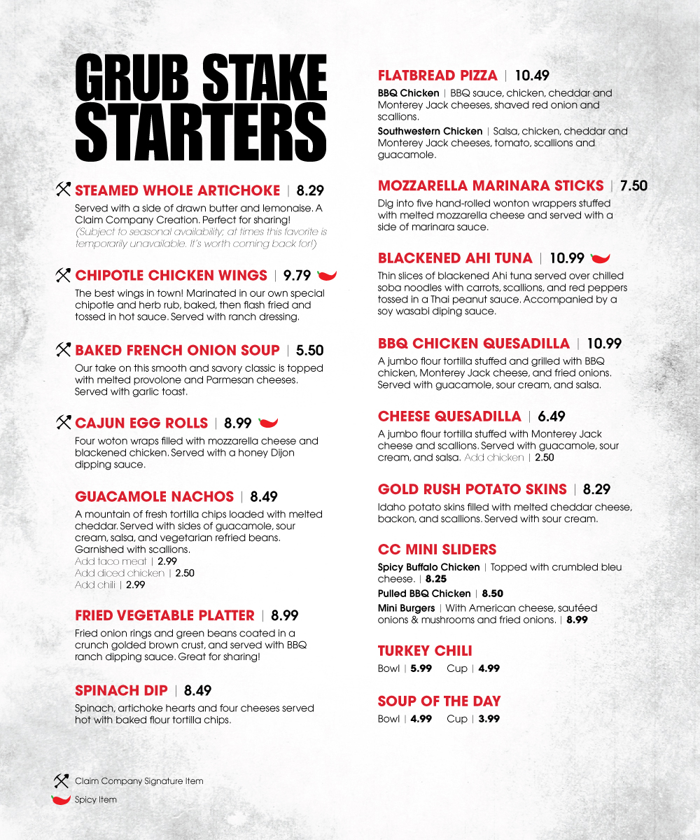 Menu Design by mstahl720 for The Claim Company | Design #1541942