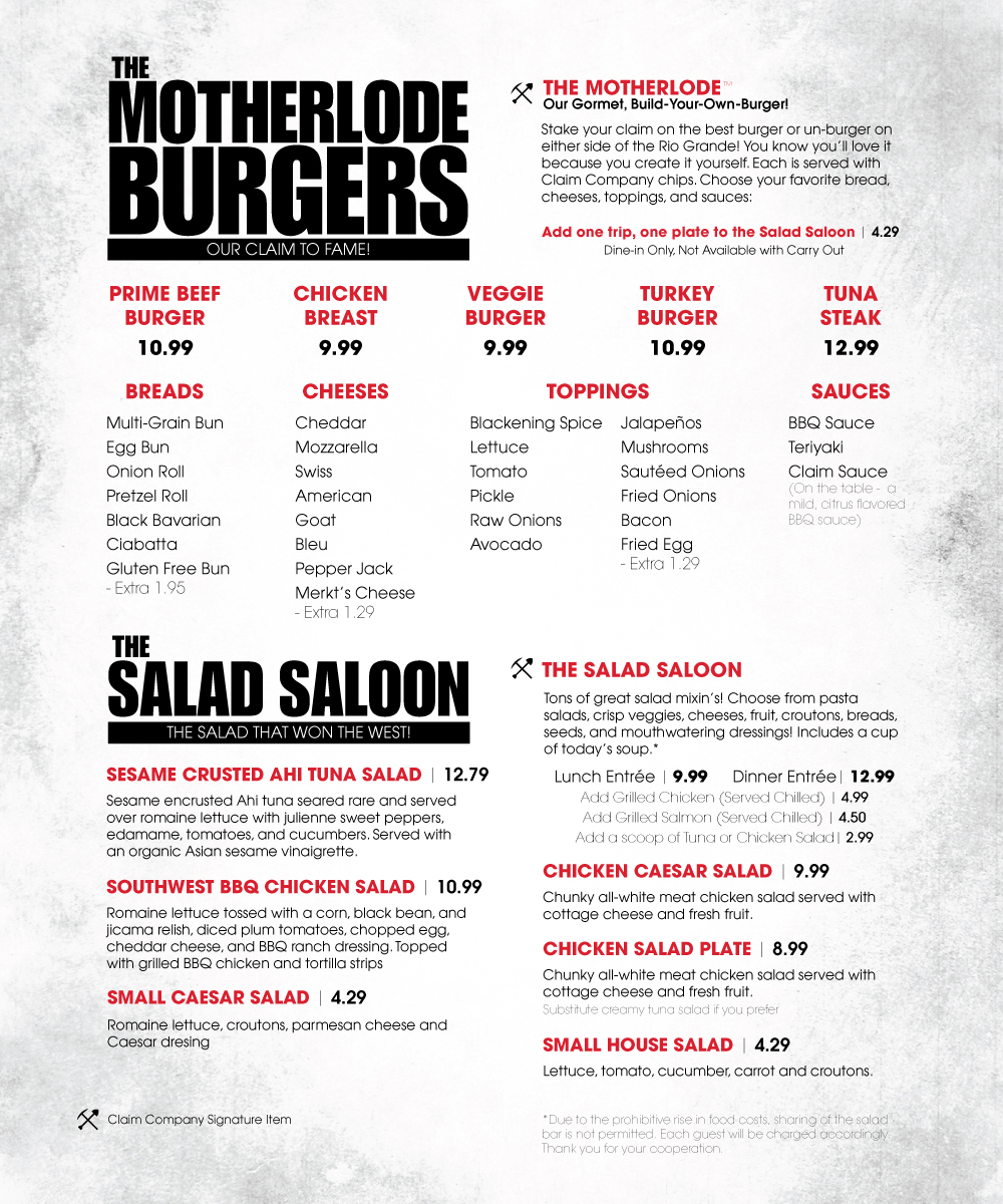 Menu Design by mstahl720 for The Claim Company | Design #1541948