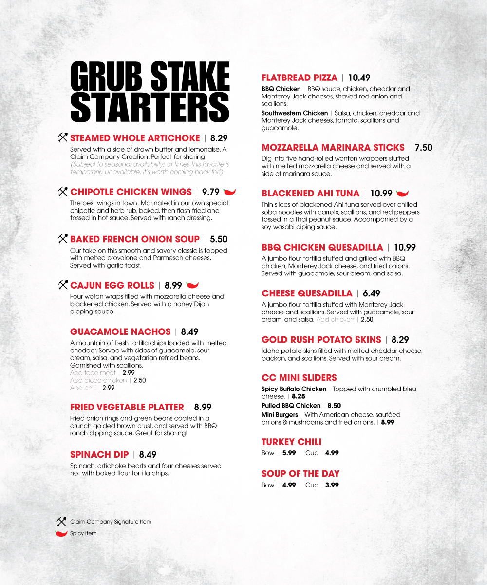 Menu Design by mstahl720 for The Claim Company | Design #1544919