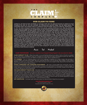Menu Design by mstahl720 for The Claim Company | Design: #1573378