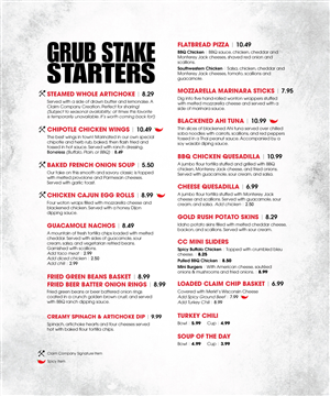 Menu Design by mstahl720 for The Claim Company | Design: #1613999