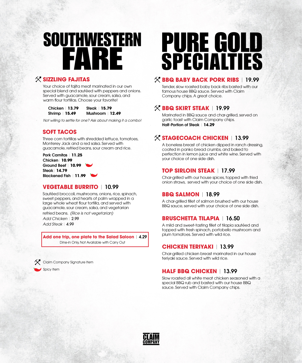 Menu Design by mstahl720 for The Claim Company | Design #1658877