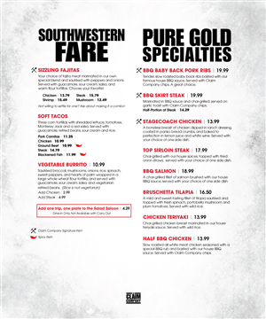 Menu Design by mstahl720 for The Claim Company | Design: #1658877