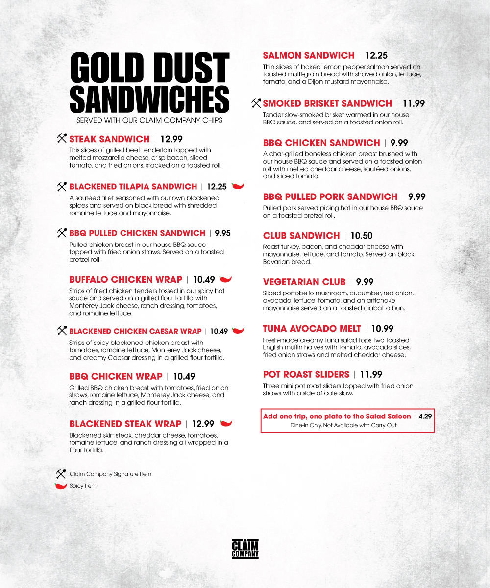 Menu Design by mstahl720 for The Claim Company | Design #1658880