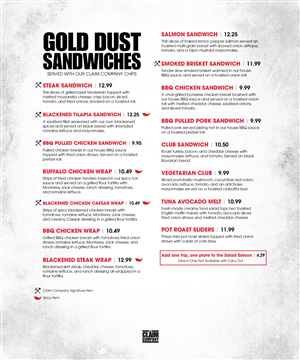 Menu Design by mstahl720 for The Claim Company | Design: #1658880