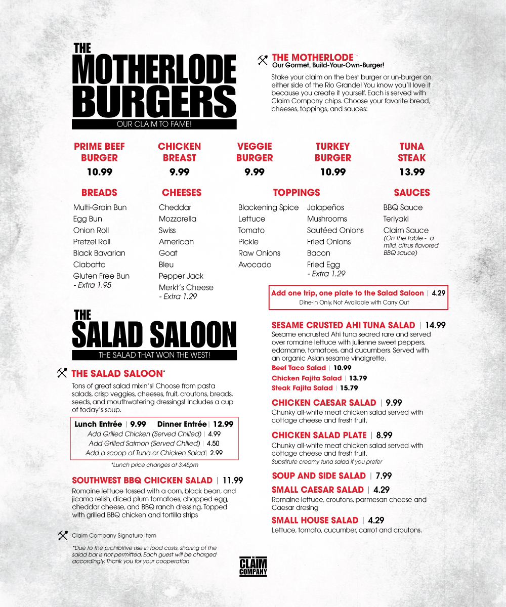 Menu Design by mstahl720 for The Claim Company | Design #1658888