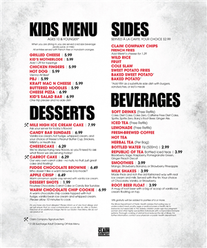 Menu Design by mstahl720 for The Claim Company | Design: #1658890