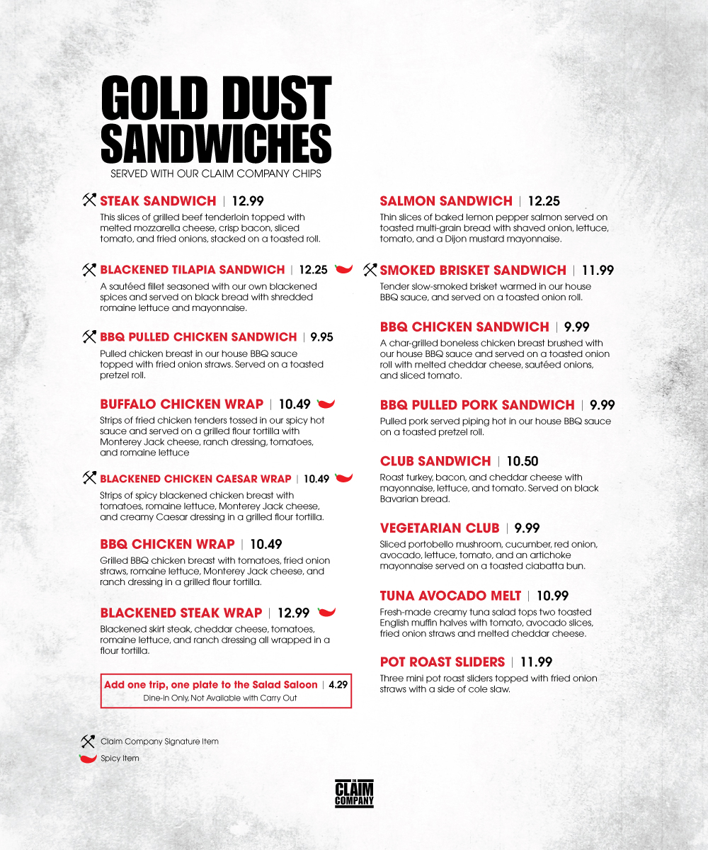 Menu Design by mstahl720 for The Claim Company | Design #1707186