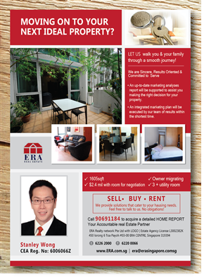 realtor require a flyer to market a unit in prime district singapore | Design de Flyer par alex989
