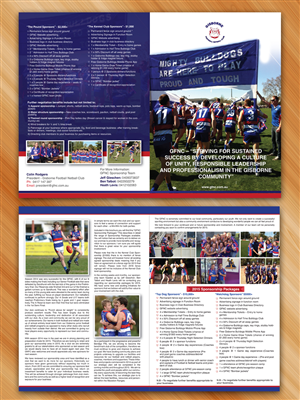 Gisborne Football Netball Club - 2015 Sponsorship Packages | Design de Brochure par Sarmishtha Chattopadhyay_loginchange