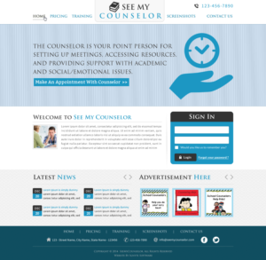 Home Page Concept For New Website (SeeMyCounselor) | Web Design by Sbss