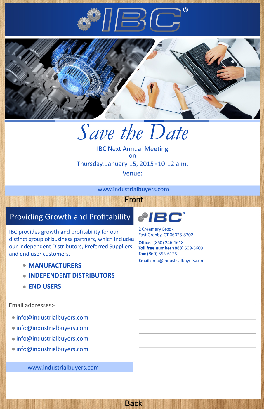 Postcard Design by Parul for IBC | Design #5159715
