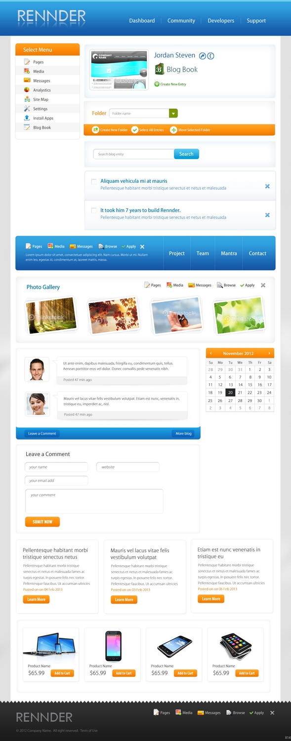 Web Design by pb for Rennder | Design #1464875