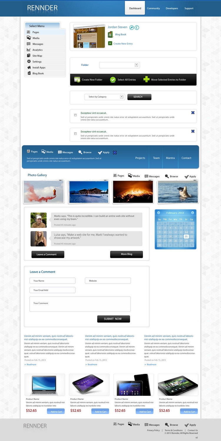 Web Design by pb for Rennder | Design #1469762