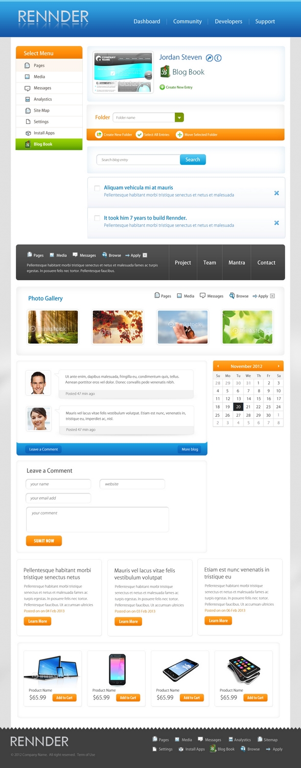 Web Design par pb pour Rennder | Design #1469767