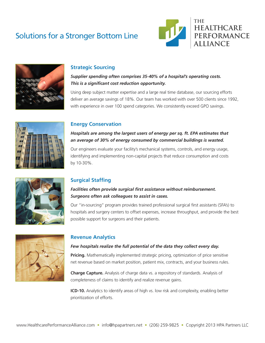Brochure Design by MosArt for The Healthcare Performance Alliance | Design: #1533037