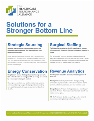Brochure Design by w&s for The Healthcare Performance Alliance | Design: #1497203