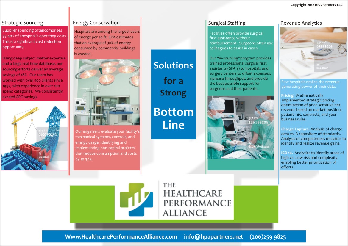 Broschüren-Design von creative designer für The Healthcare Performance Alliance | Design #1516172