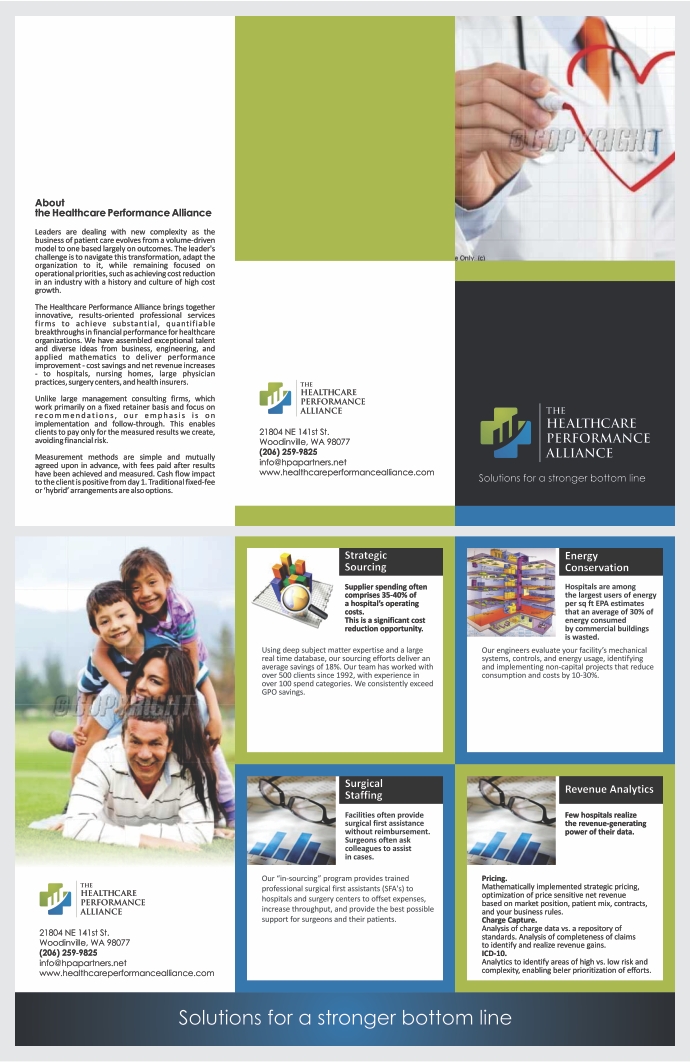 Design de Brochure par barinix pour The Healthcare Performance Alliance | Design #1512704