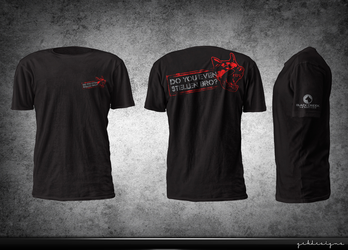 T-shirt Design by gekgrfx for Black Creek K-9 Services | Design #5133615
