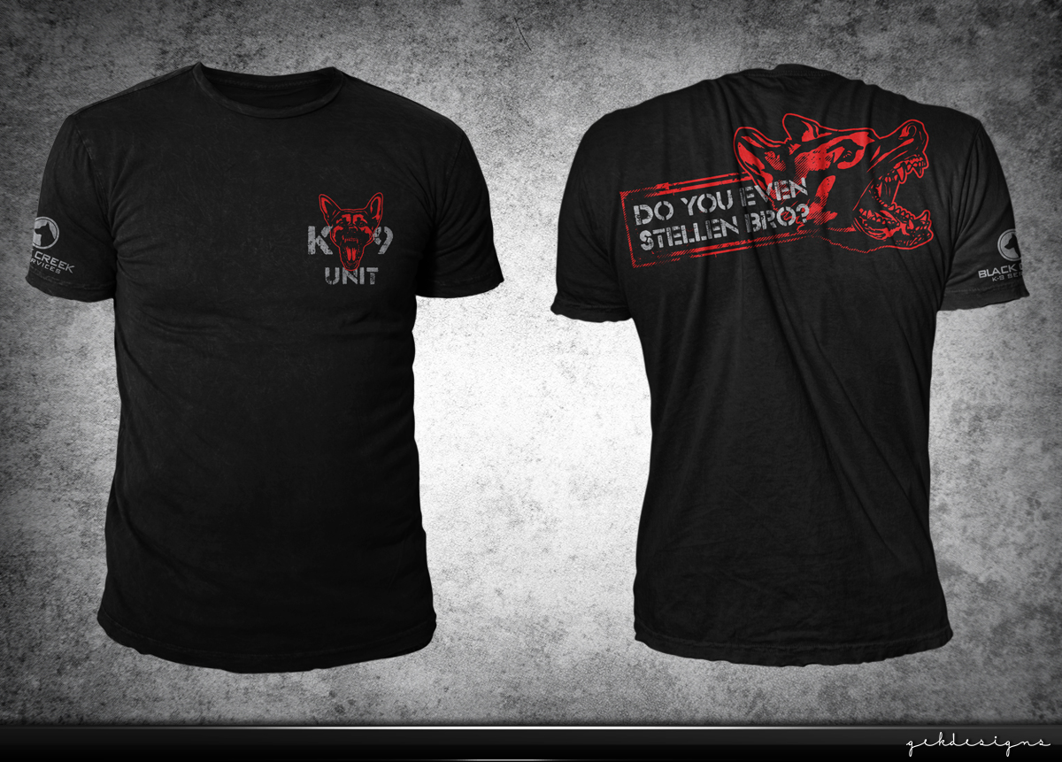 T-shirt Design by gekgrfx for Black Creek K-9 Services | Design #5180570
