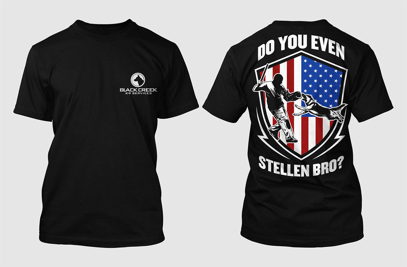 T-shirt Design by 777SKY for Black Creek K-9 Services | Design #5185990