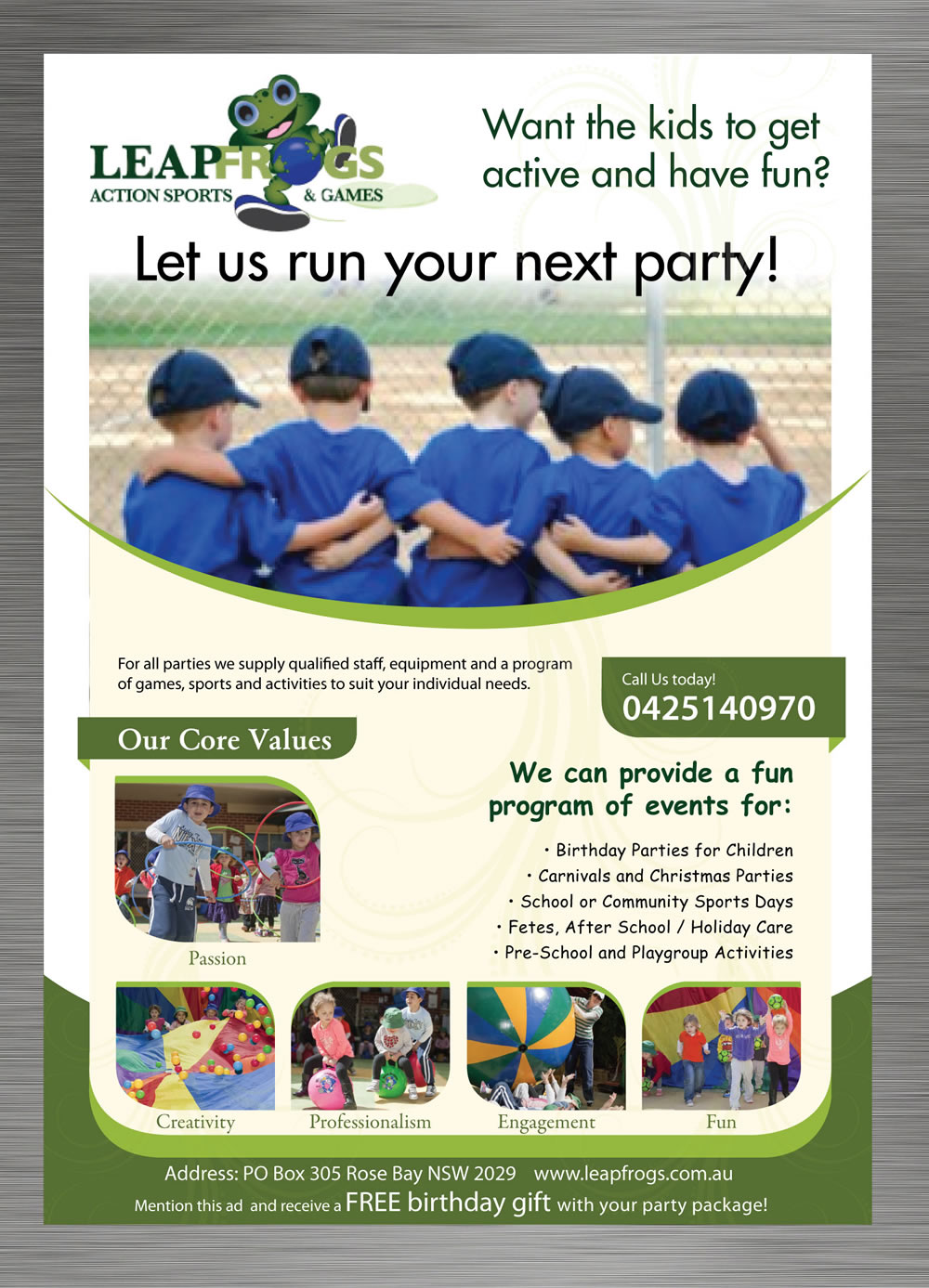 Flyer Design by Sbss for Leap Frogs Action Sports And Games | Design #1438740