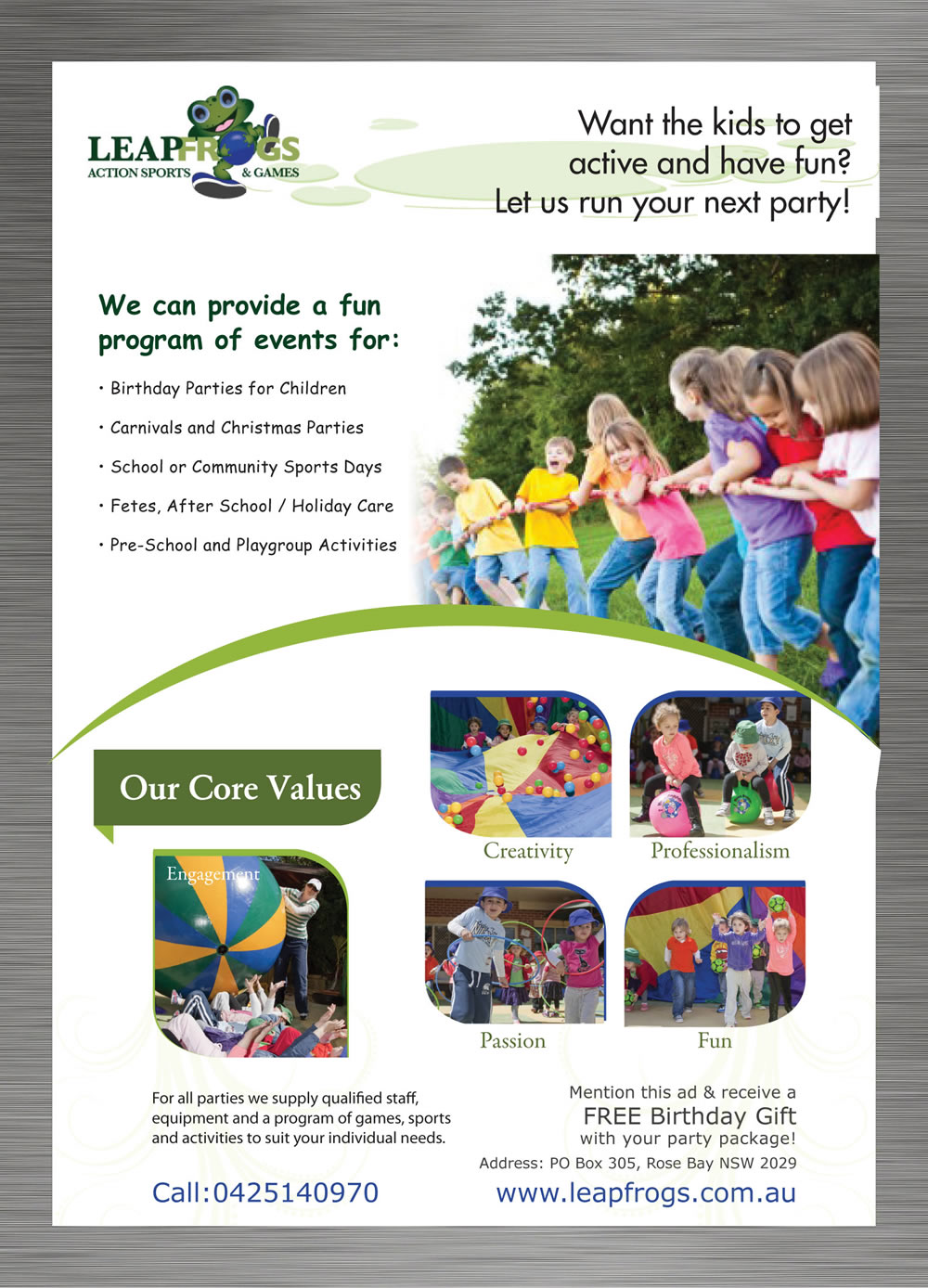 Flyer Design by Sbss for Leap Frogs Action Sports And Games | Design #1447213