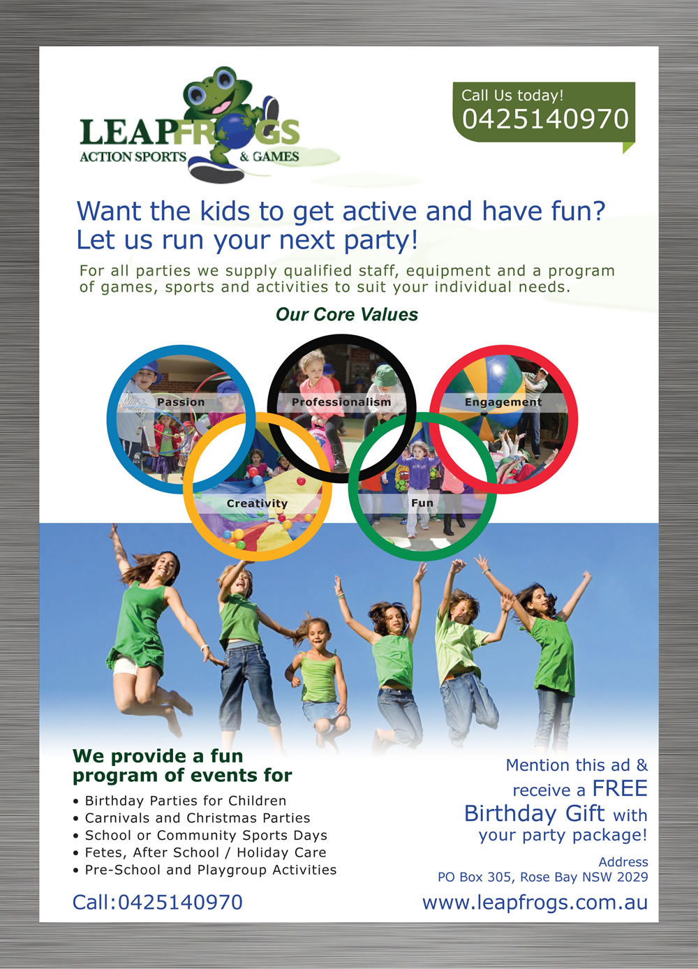 Flyer Design by Sbss for Leap Frogs Action Sports And Games | Design #1447220
