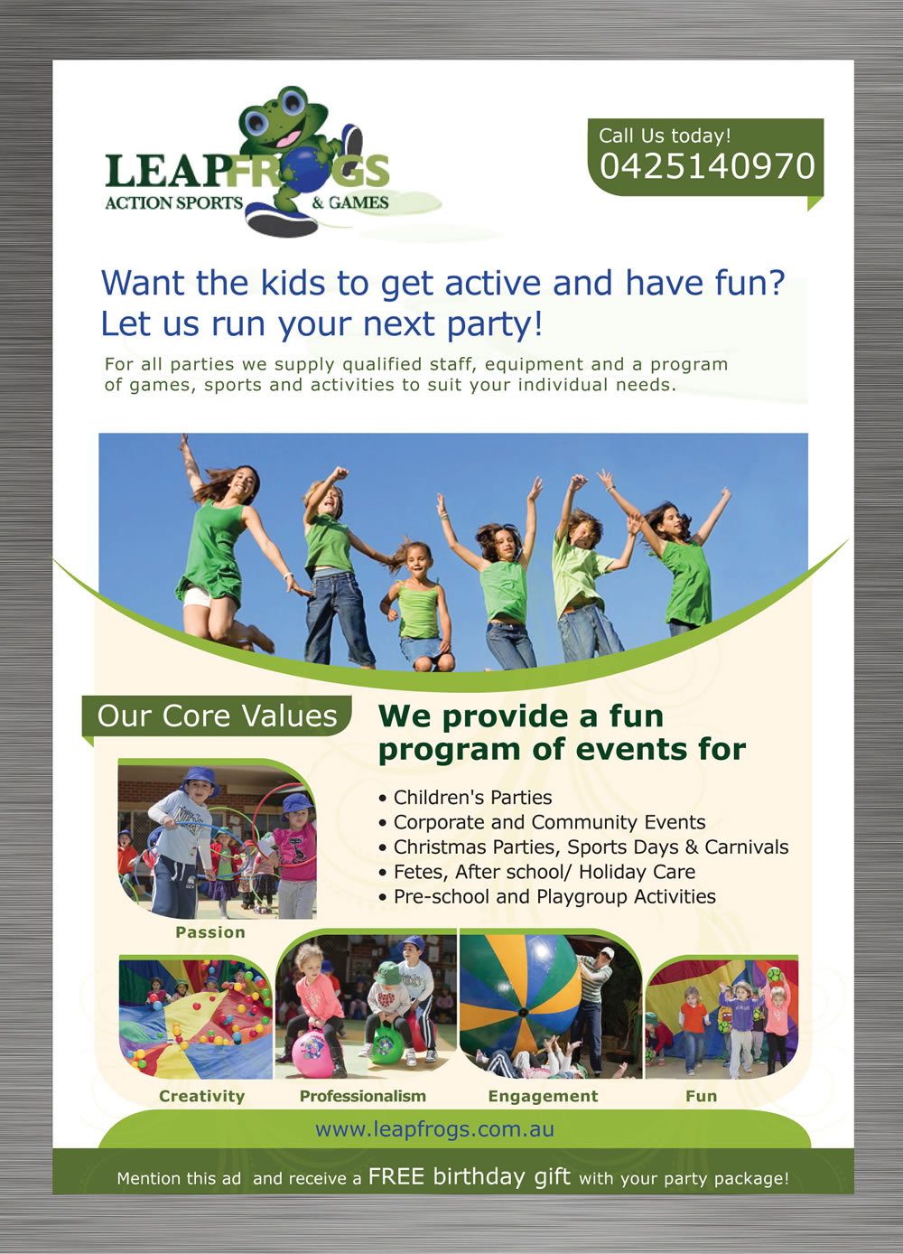 Flyer Design by Sbss for Leap Frogs Action Sports And Games | Design #1451431