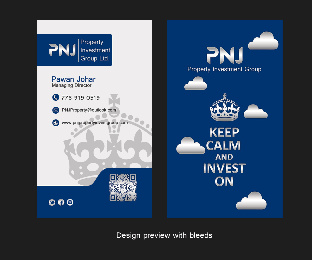 Business Card Design by ShantNiX for PNJ Property Investment Group Ltd. | Design #5148897