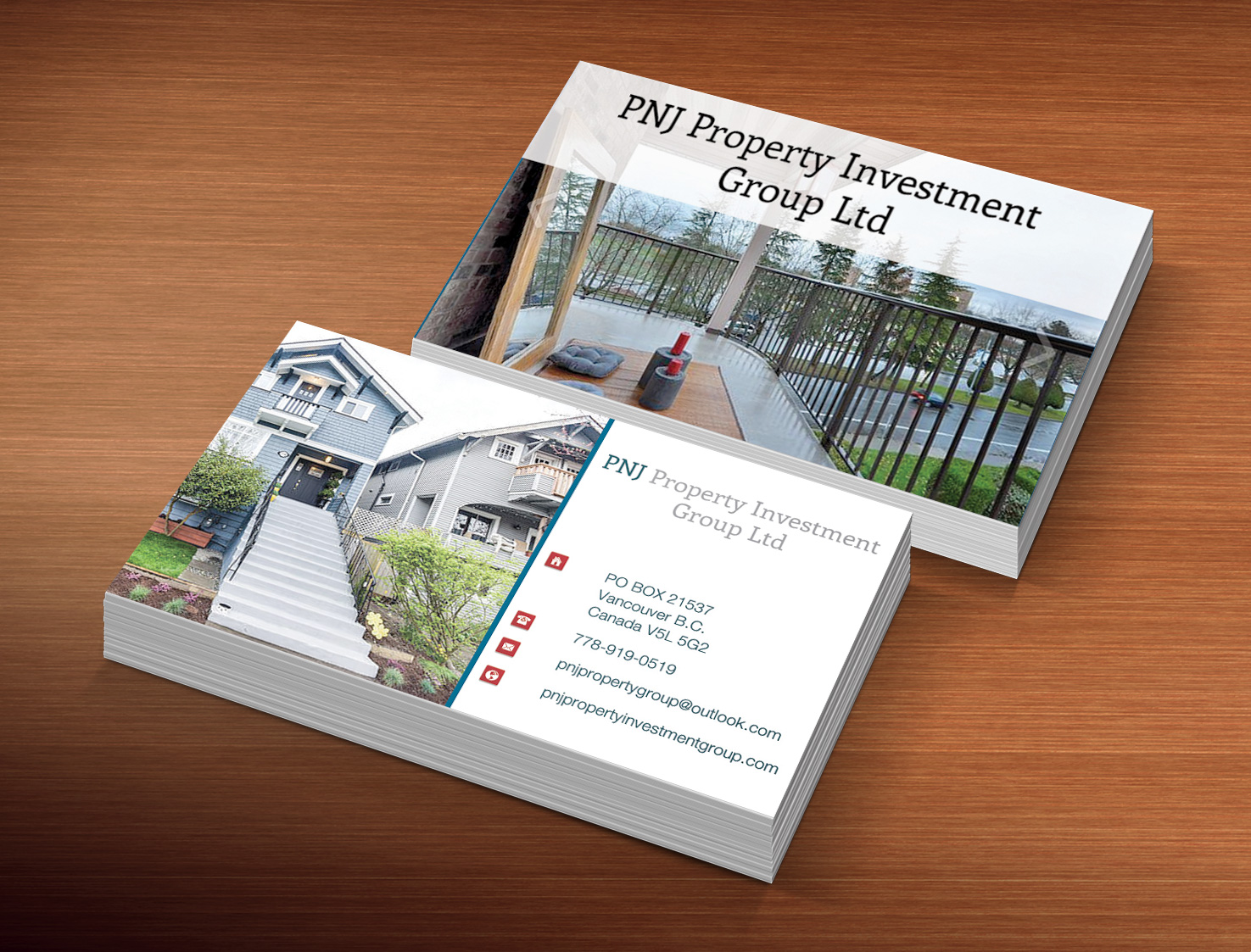 Business Card Design by Lanka Ama for PNJ Property Investment Group Ltd. | Design #5134551