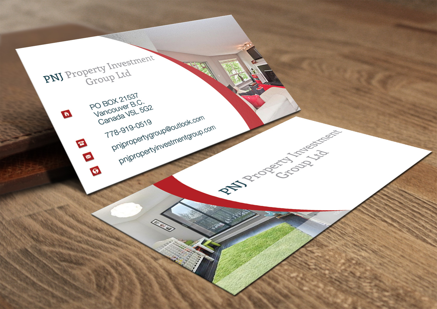 Business Card Design by Lanka Ama for PNJ Property Investment Group Ltd. | Design #5134557