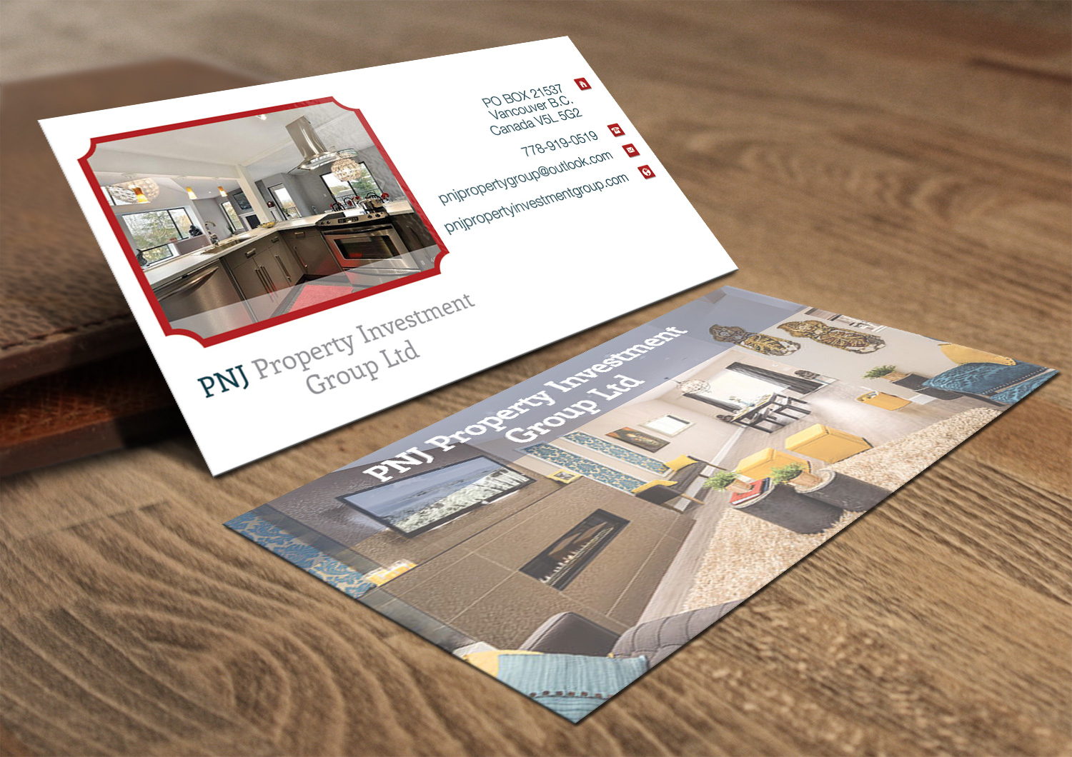 Business Card Design by Lanka Ama for PNJ Property Investment Group Ltd. | Design #5134558